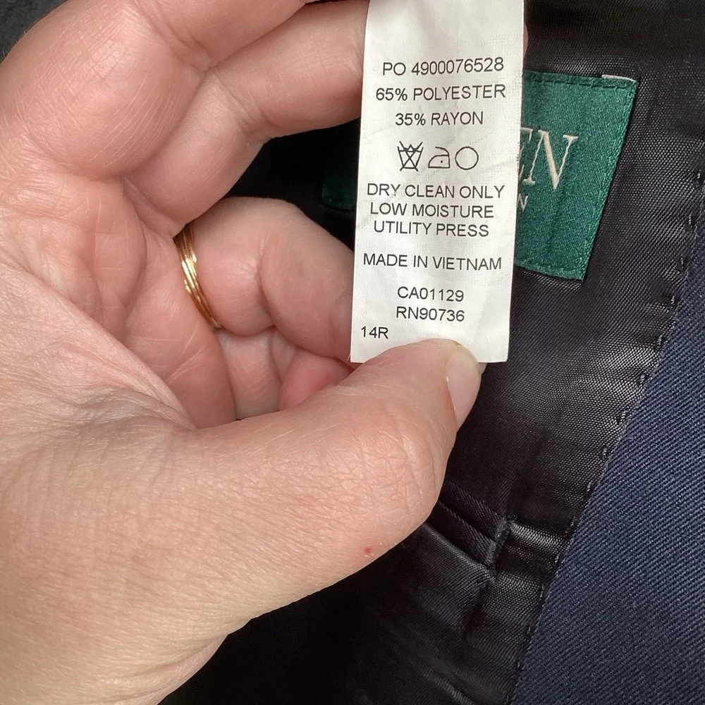 LAUREN RALPH LAUREN Boys Navy Blue Sport‎ Coat Suit Blazer 14R